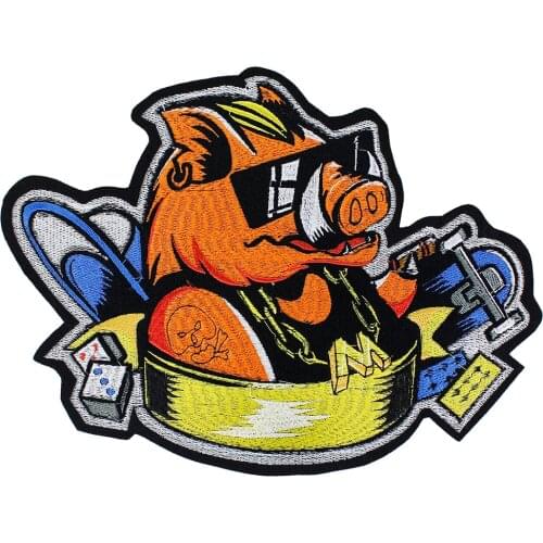 Cartoon Pig Embroidery Patches Iron on Stickers Embellishment Badge Clothes Decorated Crafts Sewing Accessories