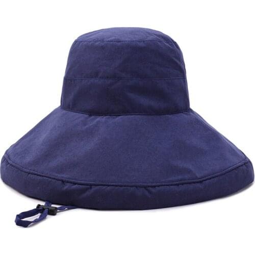 Super Wide Brim Sun Hat Pure Color Bucket Hat Summer Travel Beach Sun Hat UPF 50+ UV Sun Protection Cap Outdoor Cap