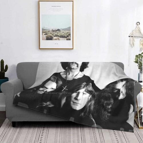 Wall Black White Top Quality Comfortable Bed Sofa Soft Blanket Metal 1970S S Th Heavy Metal Music