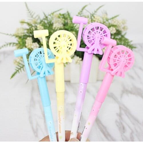 Cartoon Gel Pen Cute Personality Creative Windmill Style Pen Student Examination Signing Pen Stationery Items School Supplies