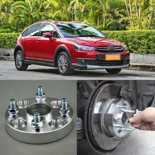 Teeze 4pcs New Billet 4 Lug 12*1.5 Studs Wheel Spacers Adapters For Citroen Series