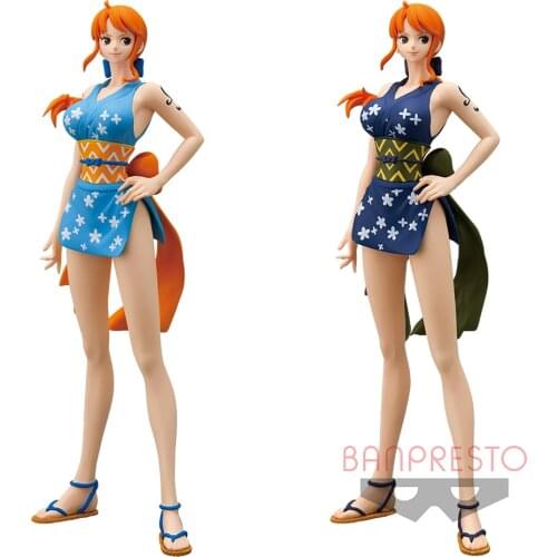 Tronzo 25cm Original Banpresto One Piece Glitter & Glamours Nami Wanokuni Style PVC Figure Model Doll Toys One Piece Figurals
