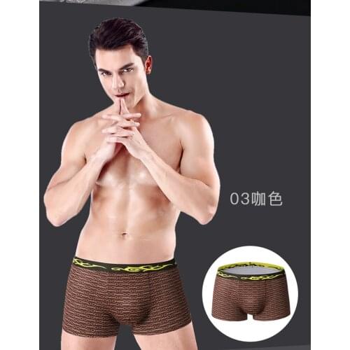 3PCS/Lot Men Panties Shorts Underwear Boxer Shorts Mens sexy underwear High quality mens underwear Pouch summer Large size