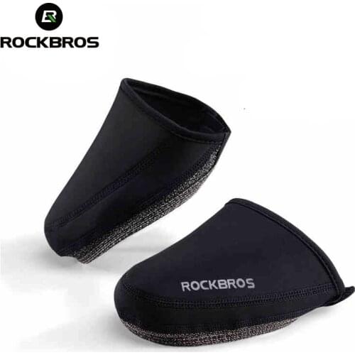 ROCKBROS Cycling Half Shoe Cover Protector Mtb Bike Windproof Abrasion Resistant Keep Warm Black Overshoes Bicycle Shoe Covers