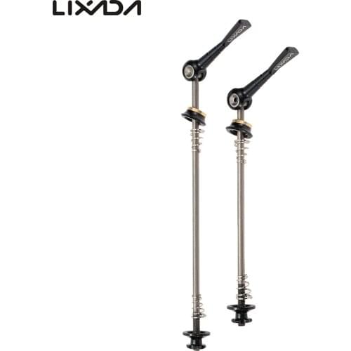 Lixada 2Pcs Ultralight Bicycle Skewers Quick Release Titanium Axle QR Skewer Mountain Road Bicycle Cycling MTB Wheel Hub Skewers