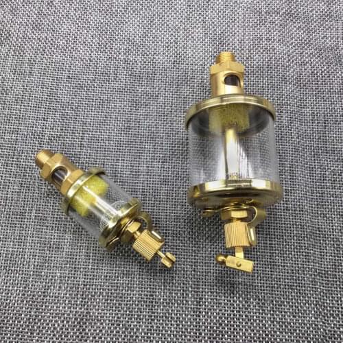 1/8" 1/4" 3/8" 1/2" BSP Male x 1" - 4" OD Cup Brass Sight Gravity Drip Feed Oiler Lubricator For Hit Miss Engine