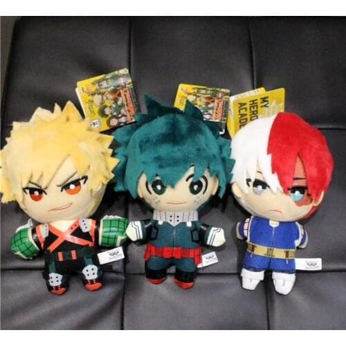 10pcs/lot Anime My Hero Academia Izuku Katsuki Shouto Plush pendant toy my hero stuff doll Gift 15cm