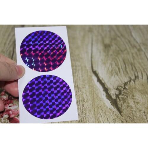 5cm Purple Hologram round seals, Wedding, Birthday Events Envelope Seals