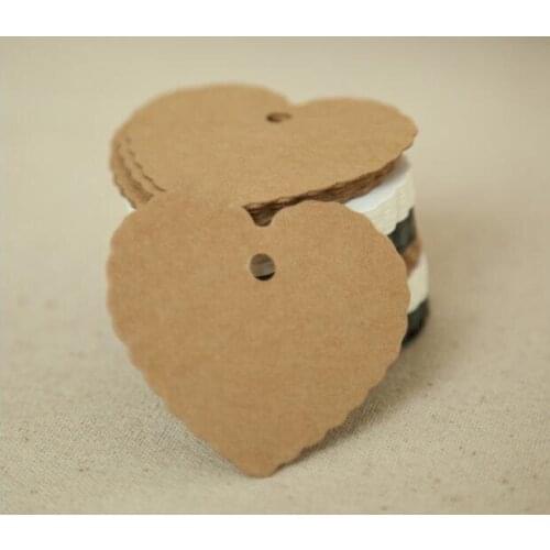 500pcs 6*5.5cm Heart Brown Kraft Paper Price Tags DIY Gift Tags For Handmade Cake/clothing/Wedding/Party Gift Bags/boxes