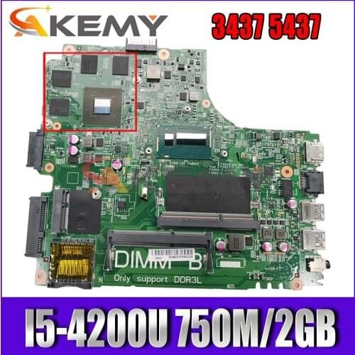 Brand NEW I5-4200U 750M/2GB FOR Dell Inspiron 3437 5437 Laptop Motherboard 12307-2 PWB:VKJ89 CN-0CN2DV CN2DV Mainboard 100% test
