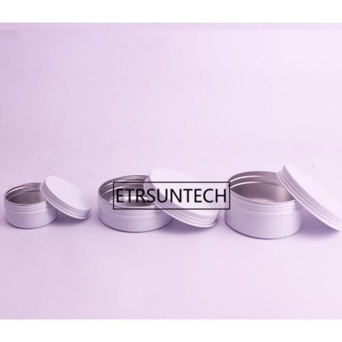 50ml 100ml 150ml Aluminum Jar Tin Can Cosmetic Cream Packing Metal Box Aromatherapy Wax Pot Container F1470