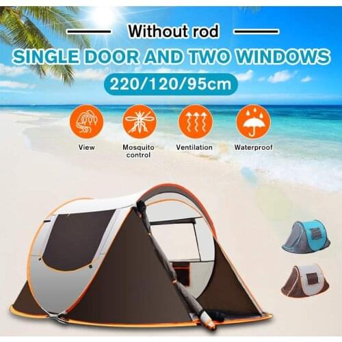 3-4 Person Automatic Tent Camping Tent,Easy Instant Setup Protable Backpacking Sunshade Canopy for Sun Shelter,Travelling,Hiking