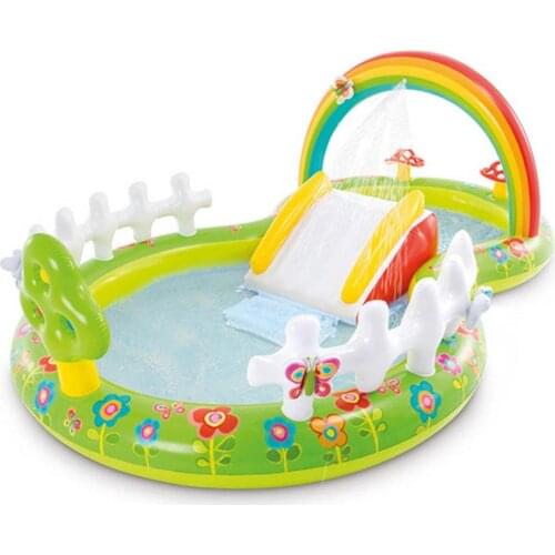 Summer Baby Inflatable Swimming Pool Unique Garden Rainbow Children Paddling Pool Play Center Outdoors Sport Play Kids Bath Toys