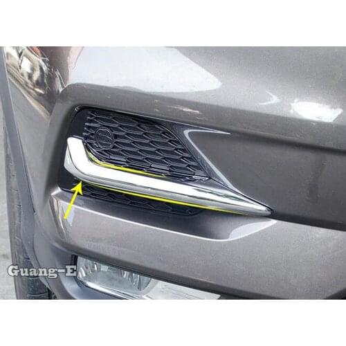 Car Detector ABS Cover Trim Front Head Fog Light Eyebrow Lamp Frame Stick Part 2pcs For Nissan Qashqai 2019 2020