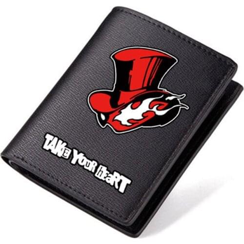 Fashion Persona 5 Wallets P5 men women PU Leather Wallet PS4 Cartoon Anime Student holders