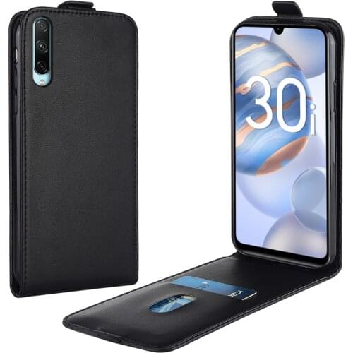 Flip Up and Down Leather Case for Huawei Honor 30i LRA-LX1 6.3''Vertical Cover for Honor 30i 30 i Case Phone Bag