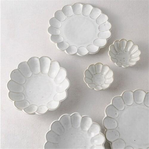 Noodle Bowl Japanese Style Stoneware Household Retro Bowl Fish Plate Ceramic Plate Rice Bowl Household Bowl Plate Cutlery Set