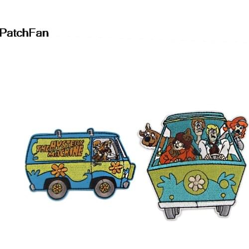 A3174 Patchfan Cartoon Car Patch Applique Stickers Pour Sewing Shirt Clothing Badges Iron On T-shirt