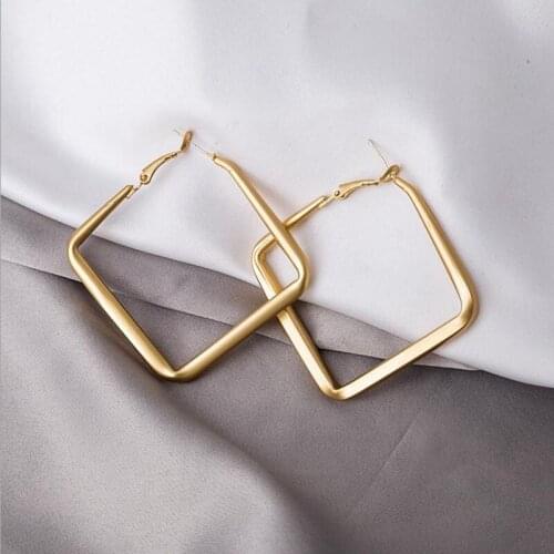 Exaggerated Geometric Earrings, sub gold earrings, metal anti allergy Square Earrings, fashion womens earrings, womens jewelry