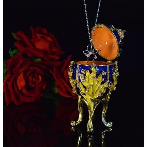 Fashion Metal Mascot Faberge Egg Jewelry Box Home Decor Collection animal bejeweled trinket box vintage bottle