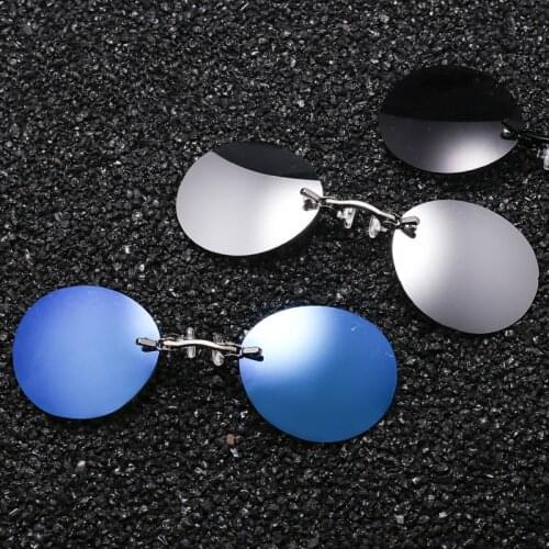 2021 Classic Round Clip On glasses Matrix Morpheus Sunglasses Matrix Sunglasses Movie sunglasses rimless sunglasses men