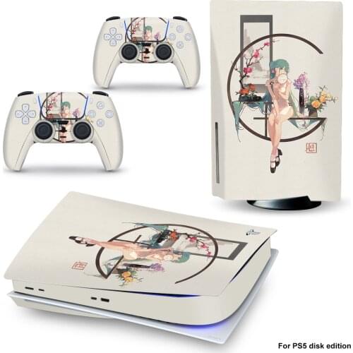 Chinese Style PS5 Standard Disc Edition Skin Sticker Decal Cover for PlayStation 5 Console & Controller PS5 Skin Sticker Vinyl