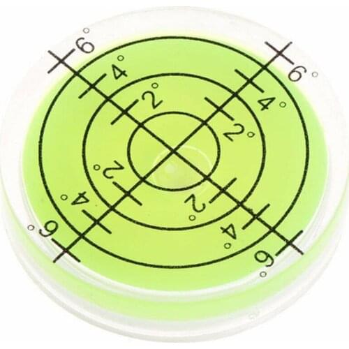 New 1pc 32*7MM Precision Spirit Bubble Level Degree Mark Round Circular Measuring Kit Green Plastic Measuring Level Tool