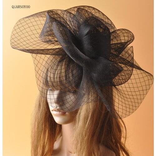 New Big Women Fascinator Hat Yellow Green Cocktail Party Hair Clip Elegant Yellow Green Mesh Strip Fascinators Hair Accessories