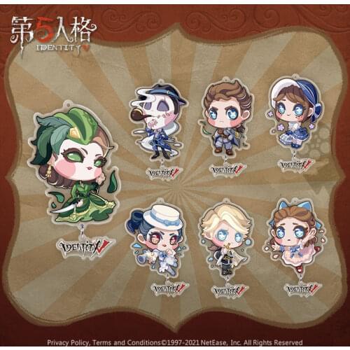 New skin Game Identity V Mercenary Bloody Queen Perfumer Aesop Carl Coordinator Keychain Acrylic Bags Pendant Toy Anime Keyring