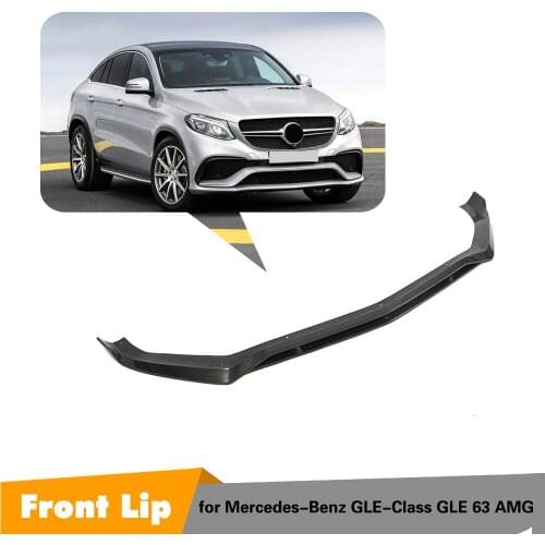 Carbon Fiber Front Lip Spoiler Bumper Chin Apron for Mercedes-Benz GLE Class CLE63 AMG 2015 - 2018