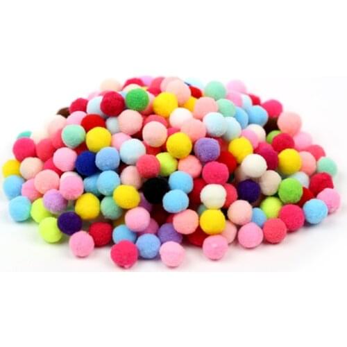 8mm Pompoms Soft Round Pompon Fur Ball for Kids DIY Crafts Handwork Festival Garment Sewing Home Decoration DIY Craft Supplies