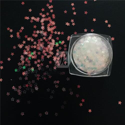 PrettyG 10g-200g 2.5MM Star Shape Colorful Rainbow Glitter Sequins For Nail Art Decoration Makeup DIY Accessories-C21