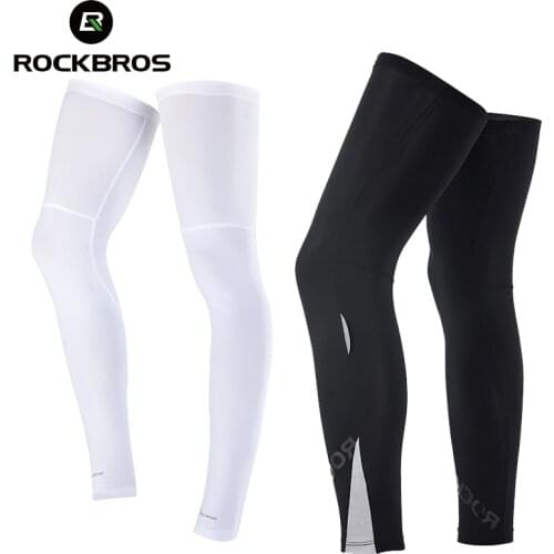 ROCKBROS Summer Camping Leg Warmers Anti-UV Cycling Basketball Gear Leg Cover Men Breathable Tights Sport Safety Knee Protector