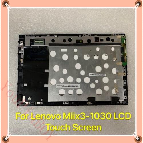 10.1" Tested For lenovo Miix 3-1030 FP-TPFY10116E LCD Display and Touch Screen Digitizer Sensors Full Assembly with frame Panel