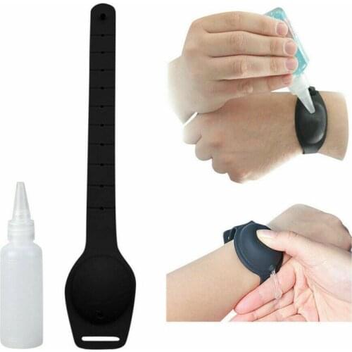 Silicone Sanitizer Wristband Adjustable Bracelet Disinfectant Gel Dispenser Hydroalcoholic Squeeze Band With Sub-packing Bottle