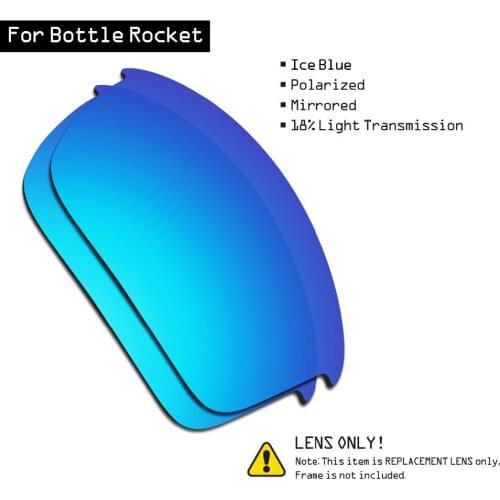 SmartVLT Polarized Sunglasses Replacement Lenses for Oakley Bottle Rocket - Ice Blue