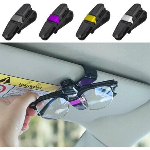 1PC Decoration Clip Sun Visor Glasses Bracket Bill Clip Portable Sunglasses Eyeglasses Car Interior Supplies