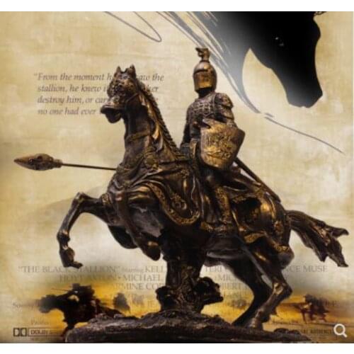 MEDIEVAL KNIGHT ARMOR MODEL KNIGHT HORSE ARMOR WARRIOR CREATIVE BAR DECORATED WITH A EUROPEAN-STYLE PLANK HOUSE KNIGHT HORSE