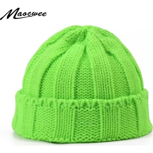 Women Men Beanies Winter Outdoor Hat Candy Colors Hats Thick Warm Skullies & Beanine Soft Knitted Beanies Fashion Cotton Caps