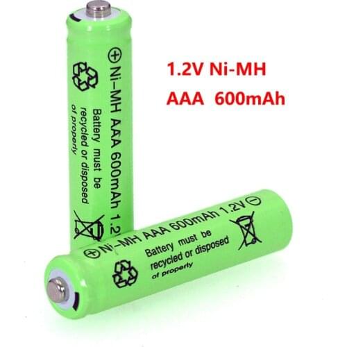 1.2v NI-MH AAA Batteries 600mAh Rechargeable nimh Battery 1.2V Ni-Mh aaa For Electric remote Control car Toy RC ues