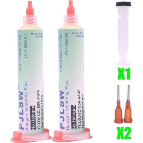 10cc PCB Syringe Solder Paste NC-559-ASM can be used PCB , BGA , PGA Advanced Solder Paste Welding Soldering Oil Flux Grease