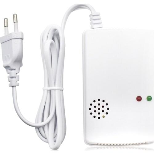 12V/220V Wired Wireless Wall Mounted Sound and Light Gas Safety Device, Kitchen Fixed LPG Gas Leak Detector Sensor