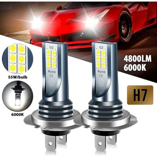 2Pcs H4 H7 LED Headlight 16000LM Motorcycle Fog Lamp 12V 24V White 360 Degree Light Car Motorcycle LED Fog Lamp Headlight