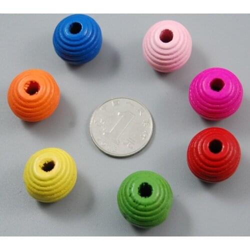 20pcs 20mm Natural Wood Beads Unfinished Loose Wooden Beads Crafts Loose Beads for Home and Holiday Decor DIY Jewelry Making