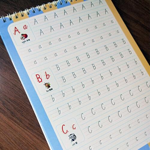 26 Copybook English Letters Practice Calligraphy Stickers Student Preschool Learning Chinese Characters Children Book Hong Books