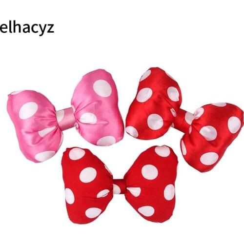 6pcs/lot European Trendy Single Classic Bows DOT Bow Chic Kids Girls Hairband Hair Clip DIY Crafts Hair Accessories