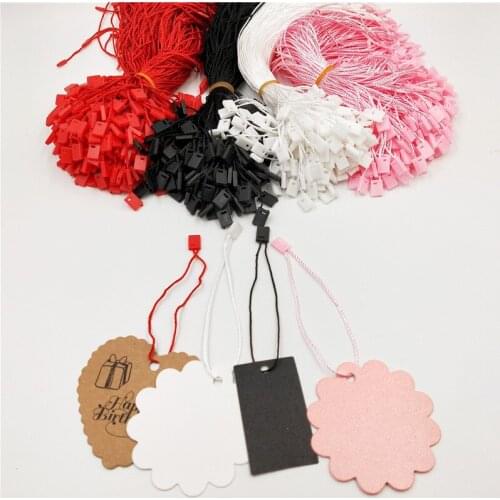 200pcs Garment accessories Tags Rope/Line Home Accessories Decorative buckle lacing snap button Hanging grain of the wire