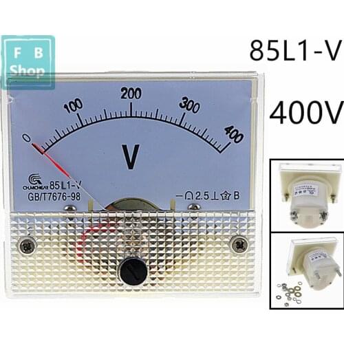 1PCS 85L1-V 400V AC Analog Voltmeter Panel Voltage Meter 64*56mm