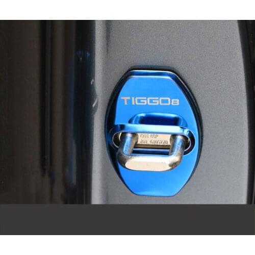 Car Door Lock Buckle Cover Trim Decoration Styling Sticker for Chery Tiggo 8 2018 2019 2020 2021 Accessories Auto Mouldings Kit