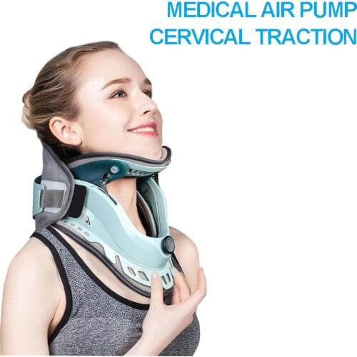 CE Cervical Traction Medical Air Pump Inflatable Neck Brace Support Correction Stretching Neck Rehabilitation Therapy Supplies
